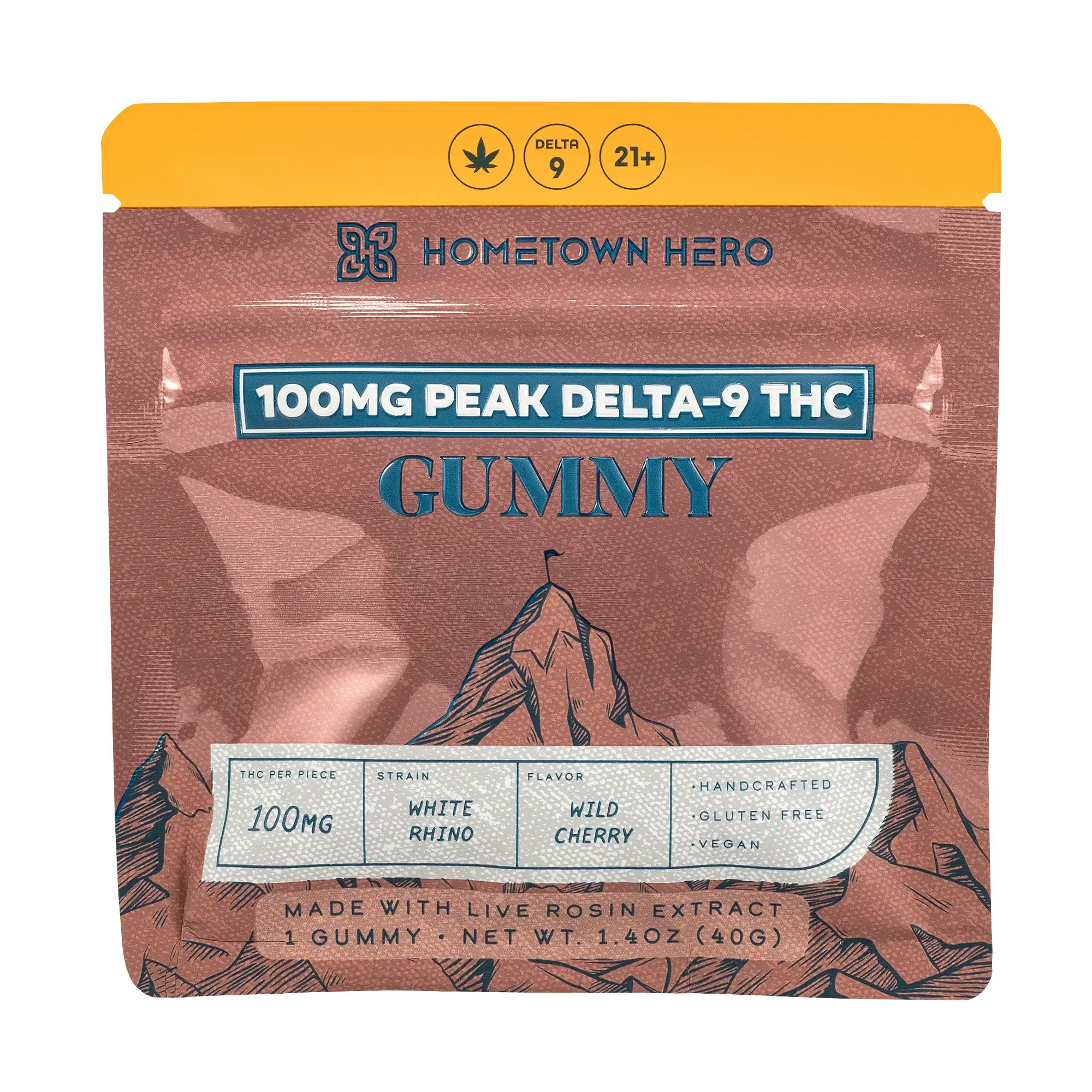 100mg Delta-9 gummy packaging