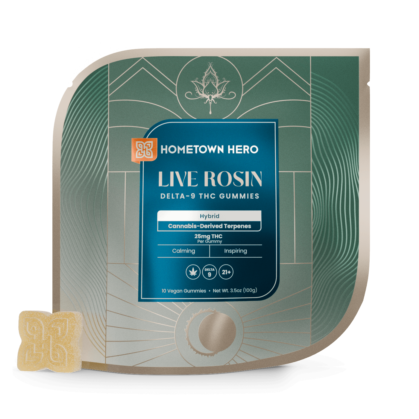 hybrid live rosin gummy bag
